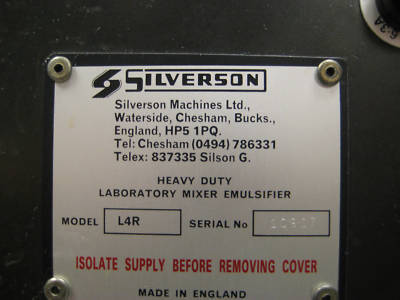 Silverson L4R high shear bench-top homogenizer