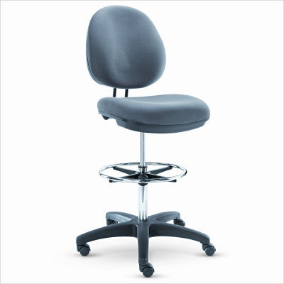 Alera interval series swivel stool, gray fabric