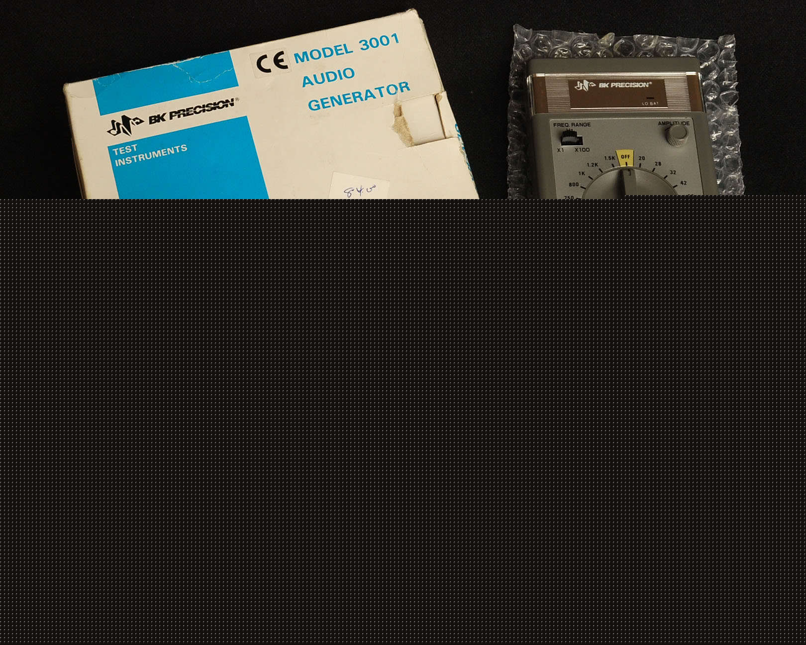 Bk precision model 3001 audio generator w/box, manual