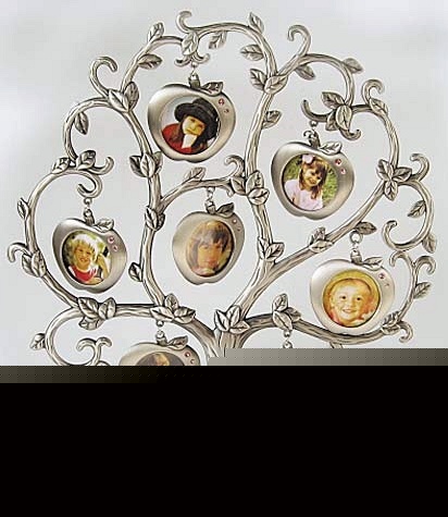 Elegant classic tin family photo picture frame tree