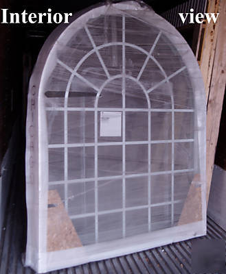 Andersen circle top picture window, colonial grilles