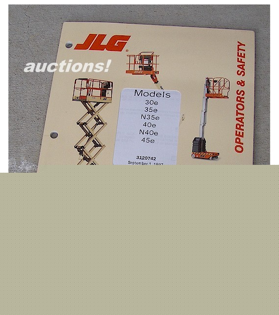 Jlg lift 30E 35E N35E 40E N40E 45E operator manual mint
