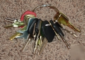 New 14 keys - heavy construction equipment key set - 