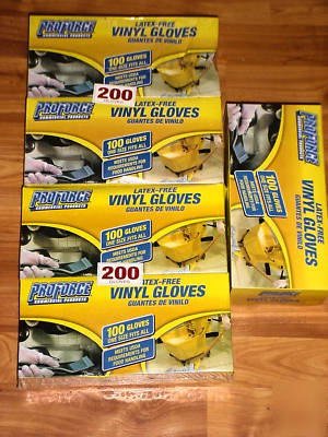 New 500 vinyl disposable gloves powdered latex free