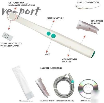 4.0 mega pixels dental intraoral cameras usb connection