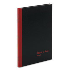 Casebound book, ruled,24 lb, 11-3/4 X8-1/4 , black/red,