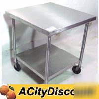 Commercial kitchen 30X30 stainless mobile prep table