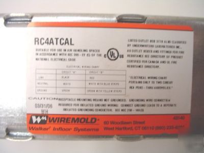 Wiremold walker floor box plug in for tile or carpet