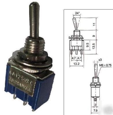 10,mini spdt toggle switch-on/off/oâ€‹n car/boat/diy,B103