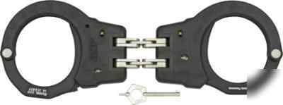 Asp hinged all black law enforcement handcuffs ASP56113