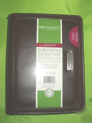 Day runner organizer brown zip quickview 8 1/2 x 6 1/2