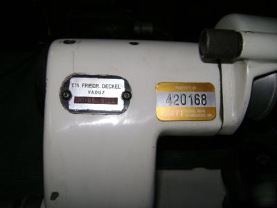 Deckel so tool cutter grinder machine mill milling 9G's