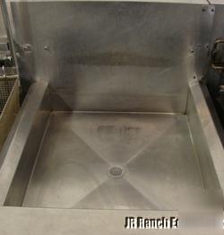 Frymaster 3 well elec. fryers with filtration, 80 lb .