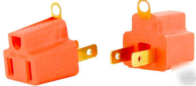 Lot 25 3 to 2 wire grounding adapters bulk packed 
