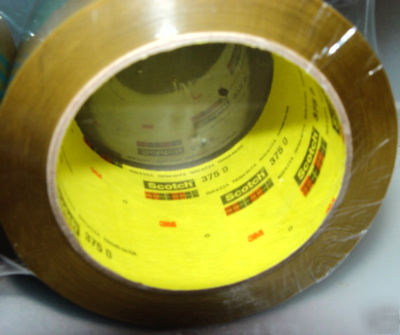 New 3M scotch premium packing 375 tape 6 rolls 72MM 50M