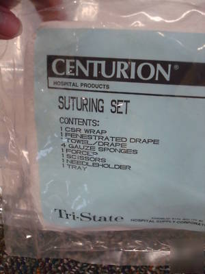 Surgical drapes lot of 6 & suture set