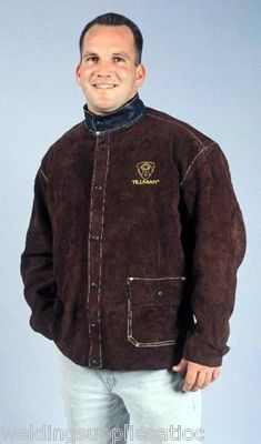 Tillman 2480A sz medium choc. brown welding jacket 