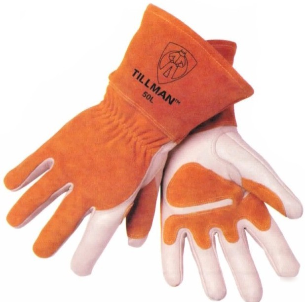 Tillman 50L top grain/split cowhide mig gloves lg- 1PR