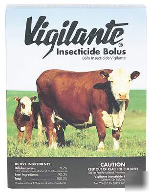 Vigilante fly bolus feed through control 24 ct.