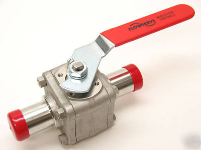 Worcester 1Â½od butt weld sanitary ball valve tri-clover