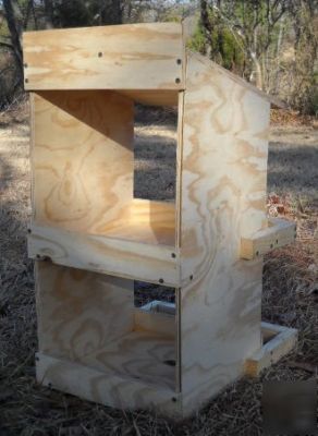 Chicken egg laying poultry box hen nest 2 holes stacked