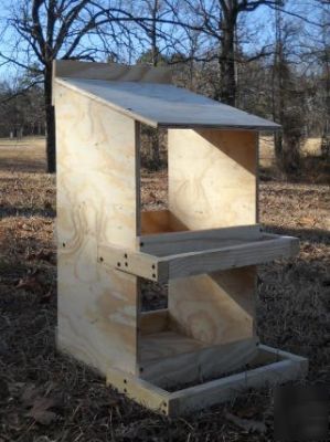 Chicken egg laying poultry box hen nest 2 holes stacked