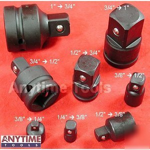 New 8 pc pro impact reducer adapter socket drive set hd 