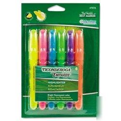 New emphasis desk style highlighter, chisel tip, flu...