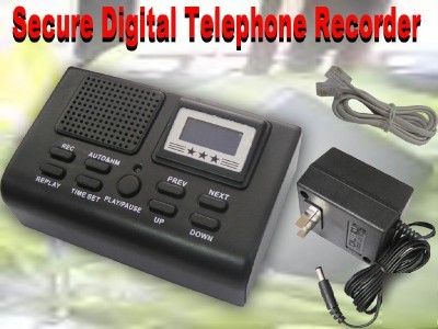 Standalone sd mmc voice telephone phone call recorder