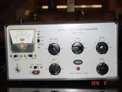Ameco tx-62 transmitter 2 and 6 meters nice cond