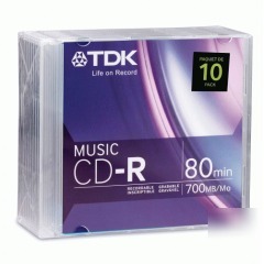 Audio cd-r 80 min consumer music 10PK JEWEL10PK jewel
