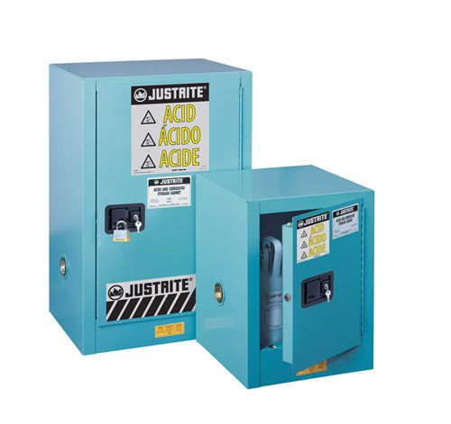 Justrite 15 gallon blue compac cabinet