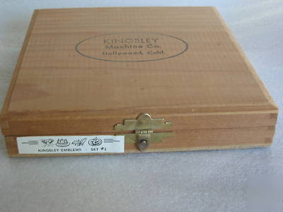 Kingsley hot stamping 25 emblems with box nice