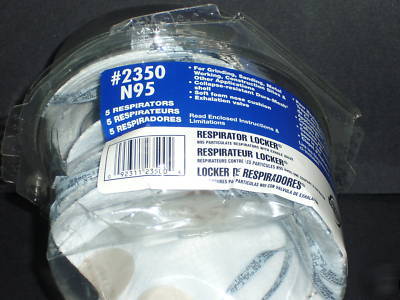 Moldex N95 particulate respirator mask 5 pcs &case 2350