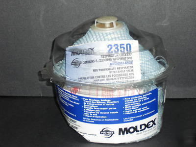 Moldex N95 particulate respirator mask 5 pcs &case 2350