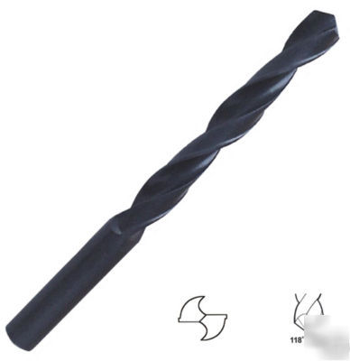 New : 6PC pack 7/16-inch hss stub length drill bits
