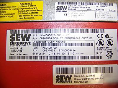New sew eurodrive MCV40A0015-5A3-4-00
