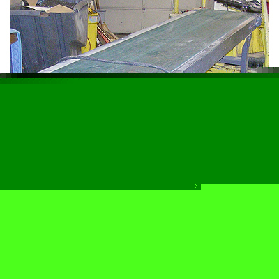 Power belt conveyor w/reliance electric 2GU21001 drive