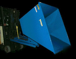 Self-dumping steel hopper, 2K lb capacity, 2 cu. yd.