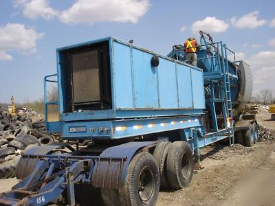 Ssi M85 mobile tire shredder ~ cummins mii diesel