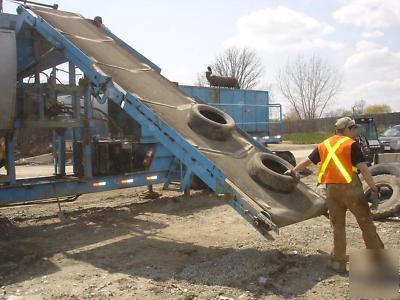 Ssi M85 mobile tire shredder ~ cummins mii diesel