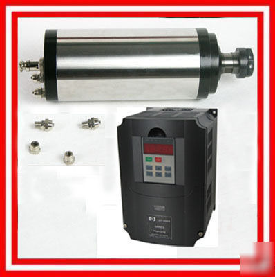 Water-coole motor spindle 0.8KW and matching inverter a