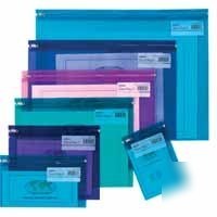 5 x write on electra A5 assorted zippa bags 255X190MM