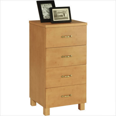 Altra platz 4 drawer storage unit in maple bamboo