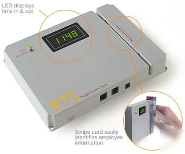 ETC100 time and attendance time clock
