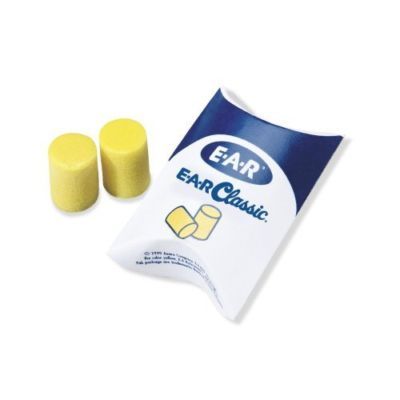 Ear classic earplug, yellow, 200-pairs ao safety