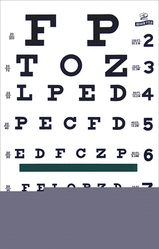Grafco illuminated eye test cabinet