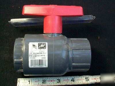New 1 1/4 inch ball valve threaded ips pvc spears pw 