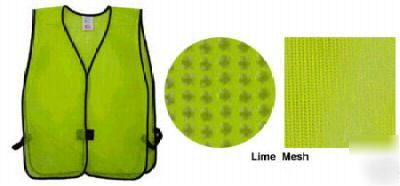 New lime mesh safety vest