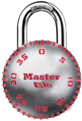 New master lock glow-in-the-dark combination lock red